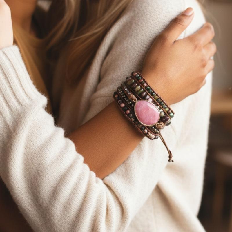 Boho Crystal Wrap Bracelet - Shop The Kei