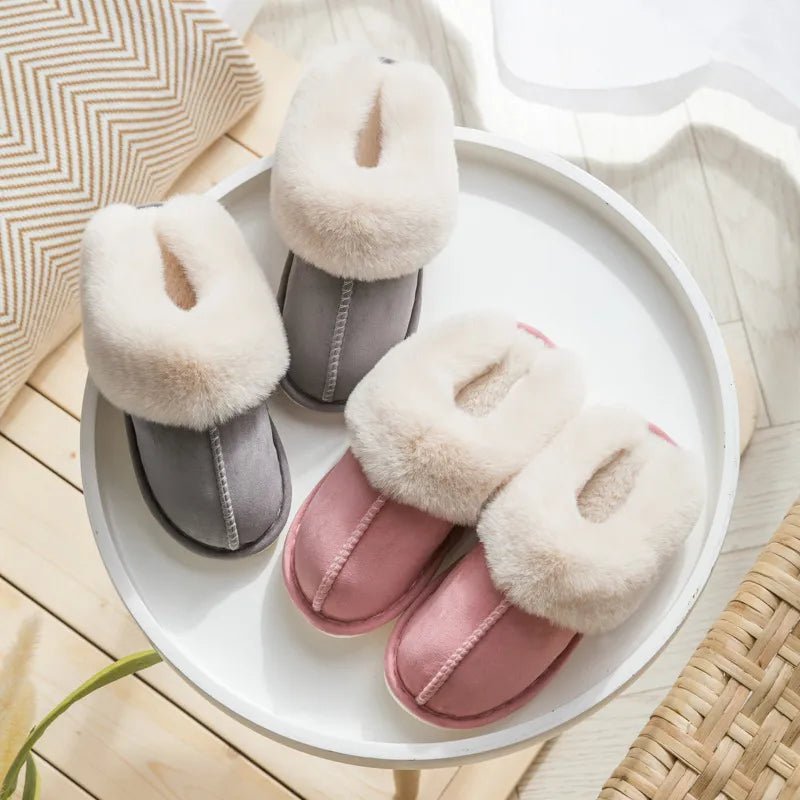 Lux Fuzzy Slippers - Shop The Kei