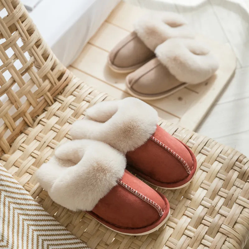 Lux Fuzzy Slippers - Shop The Kei