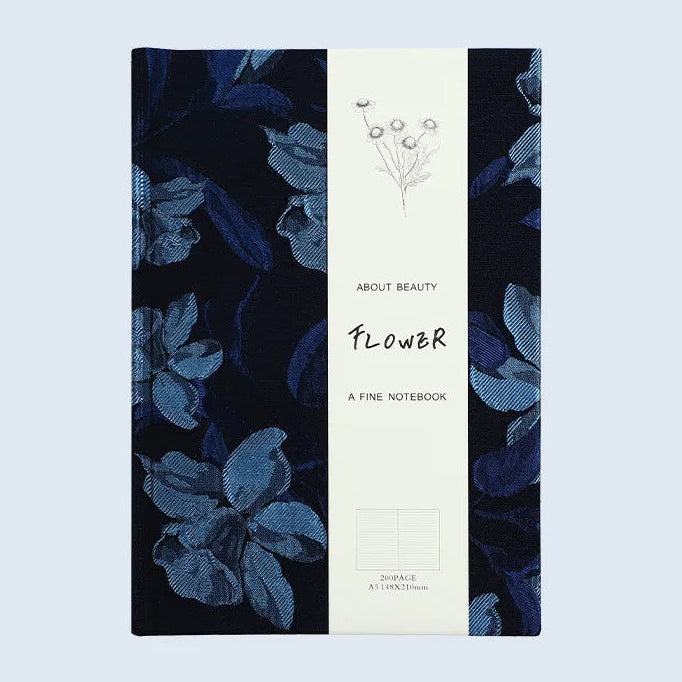 Sacred Travel Journal in Kyanite with embroidered floral cover