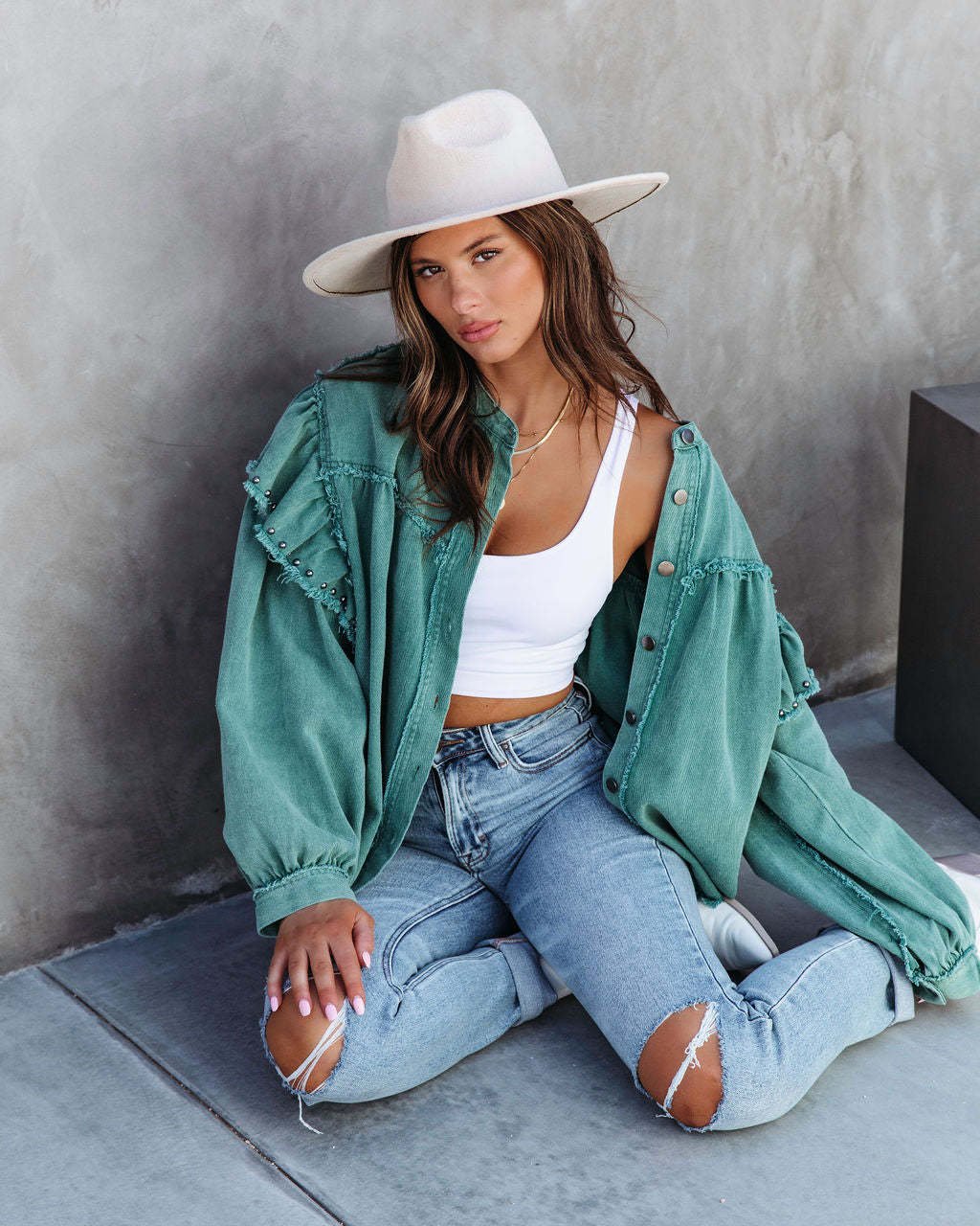 Alysa Shirt Jacket - Shop The Kei - Tops