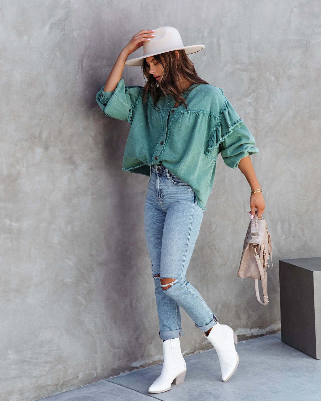 Alysa Shirt Jacket - Shop The Kei - Tops