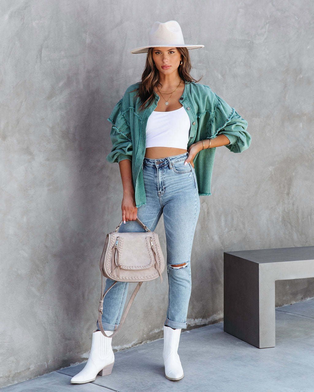 Alysa Shirt Jacket - Shop The Kei - Tops