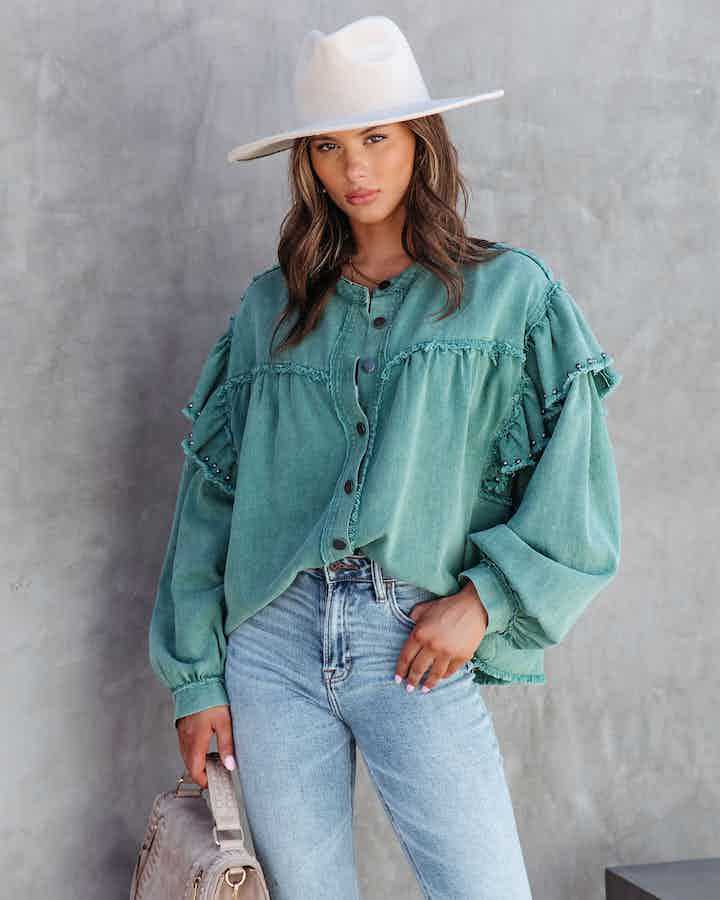 Alysa Shirt Jacket - Shop The Kei - Tops