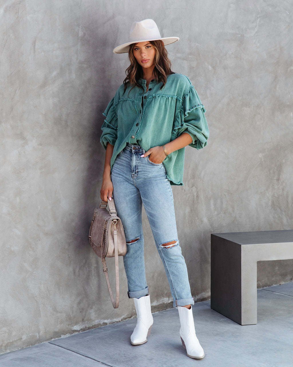 Alysa Shirt Jacket - Shop The Kei - Tops