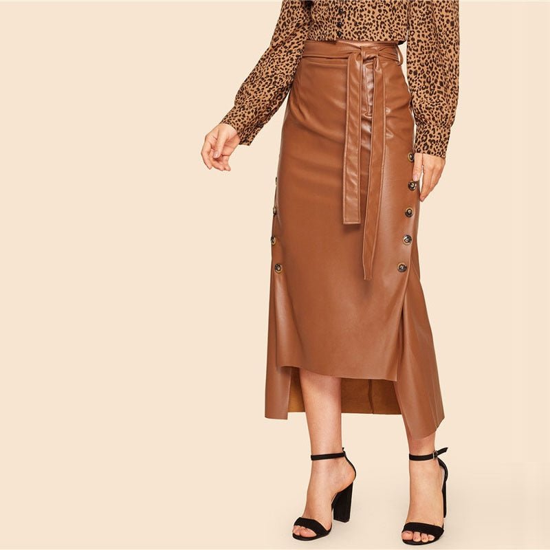 Avey Leather Skirt - Shop The Kei - Skirts