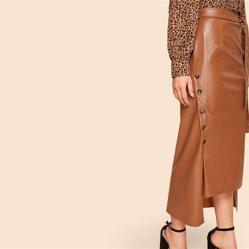 Avey Leather Skirt - Shop The Kei - Skirts