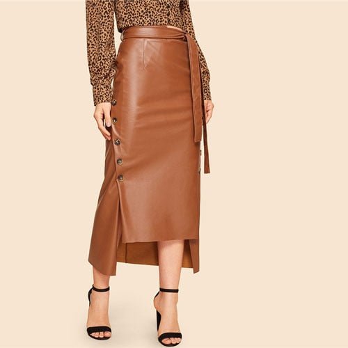 Avey Leather Skirt - Shop The Kei - Skirts