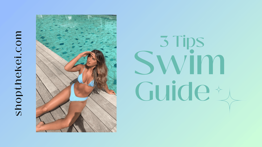 Relaxing by the pool in a sleek two-piece swimsuit, ideal for a luxury resort stay.