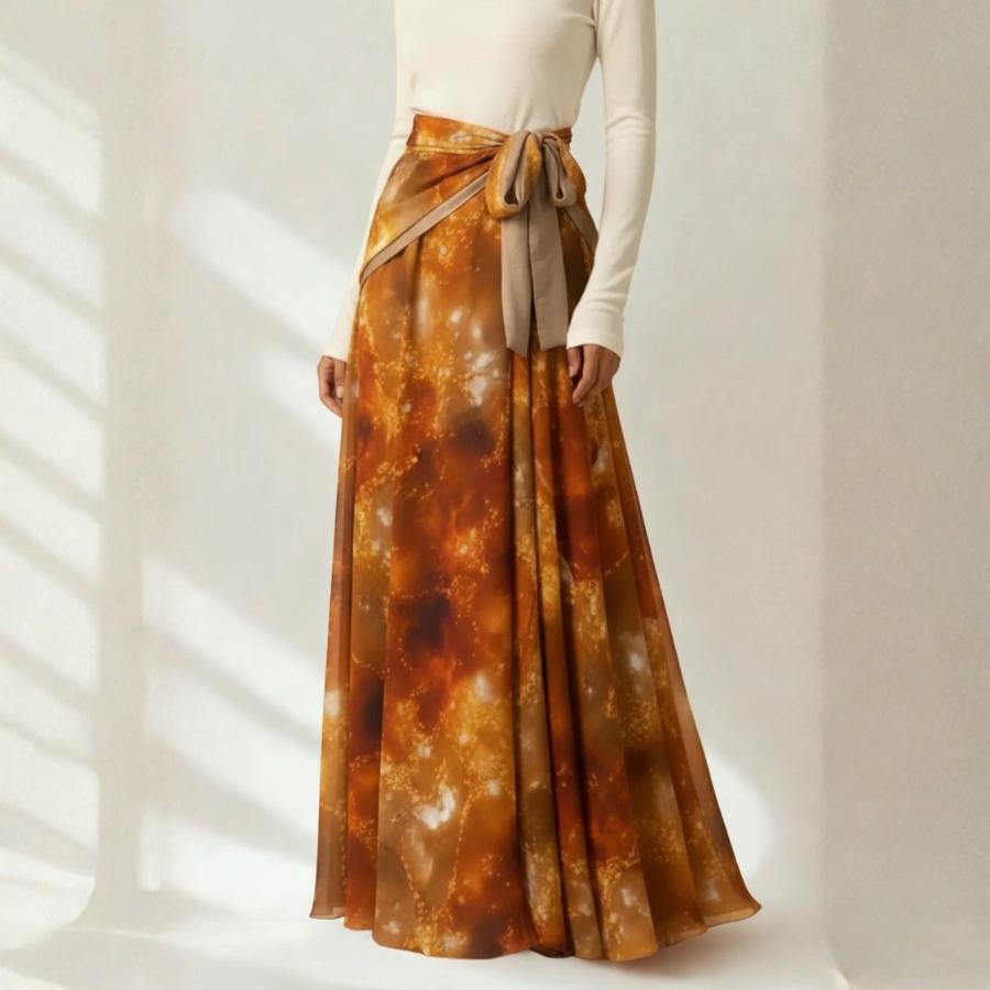 Amber Jewels Wrap Maxi Skirt - Shop The Kei