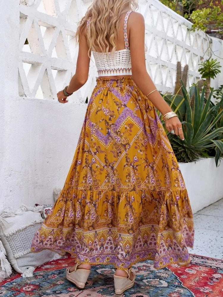 Paris Boho Maxi Skirt