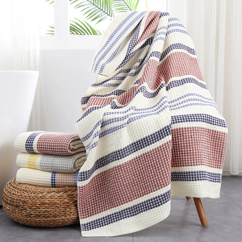 PetalDry™ Striped Cotton Bath Towel