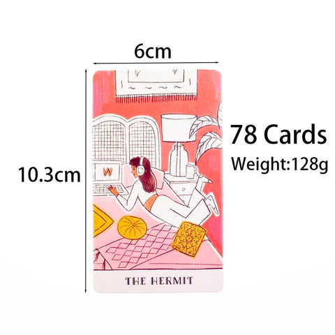 Card with dimensions, number of cards, and weight displayed on a white background