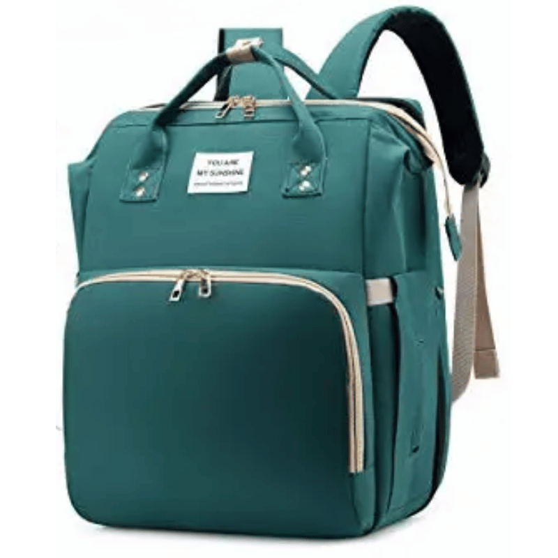Lotus 3 in 1 Bassinet Diaper Bag in green