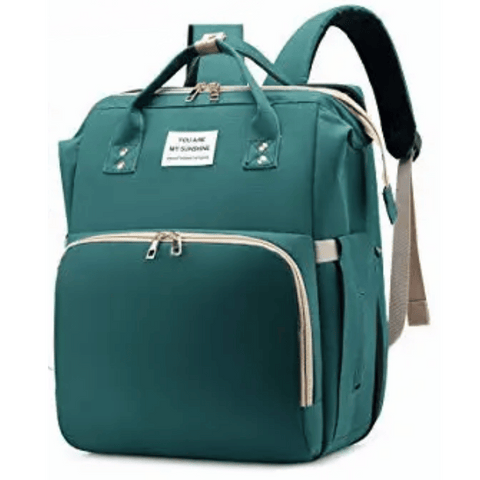 Lotus 3 in 1 Bassinet Diaper Bag in green