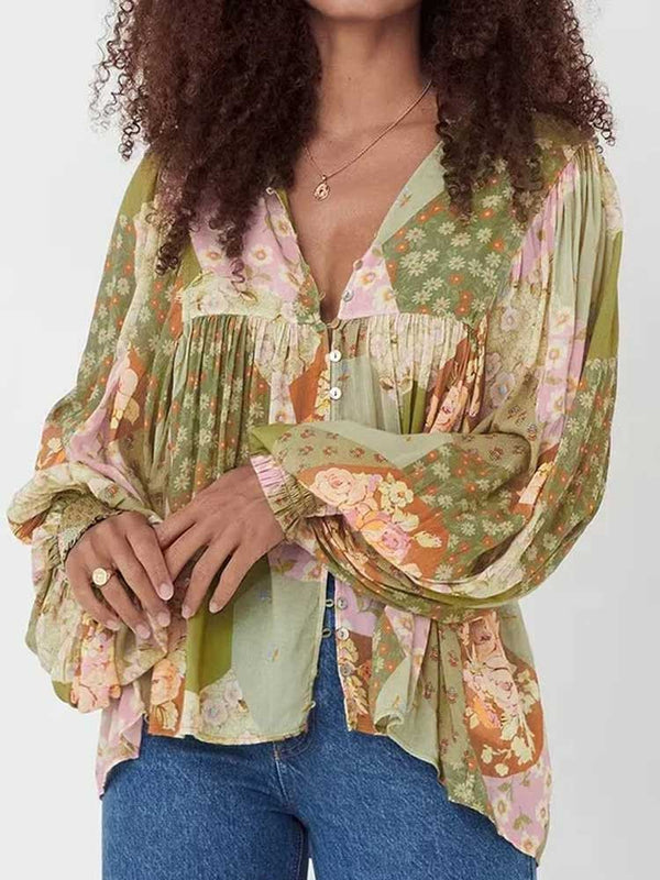 Patterned blouses, fall print fashion, polka dot and animal print tops, fall fashion, winter fashion, ShoptheKei.com