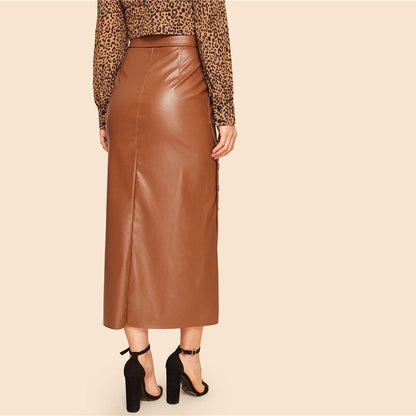 Avey Leather Skirt - Shop The Kei - Skirts