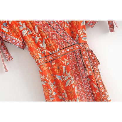 Papaya Midi Wrap Dress - Shop The Kei - Dresses