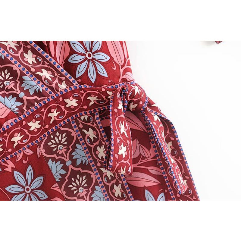 Papaya Midi Wrap Dress - Shop The Kei